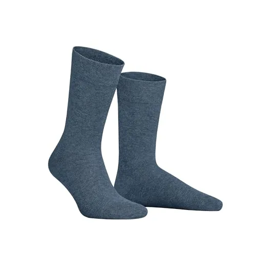 Hudson Herren Socken Relax Cotton druckfreier Bund Marine-mel. 0387 45-46