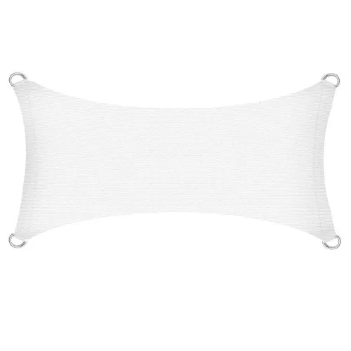 Sonnenschutzsegel Sonnensegel 2 x 4 m Schattenspender HDPE weiß Rechteck Segel