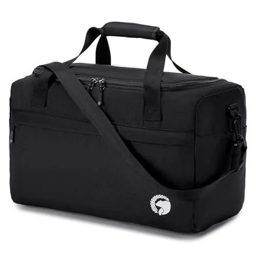 BAGROUPS Ryanair Handgepäck 40x20x25 Reisetasche 20L Klein Faltbare Handgepäck Tasche für Flugzeug Leichte Sporttasche Weekender Wasserdicht Fitness Tasche Reisetaschen für Herren Damen Schwarz