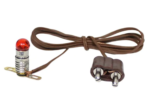 Krippen-Zubehör 60602 - Beleuchtung Glühlampe Rot E5.5 3.5 V, energieeffizient mit Metallsteg für stimmungsvolle Weihnachtsdekoration