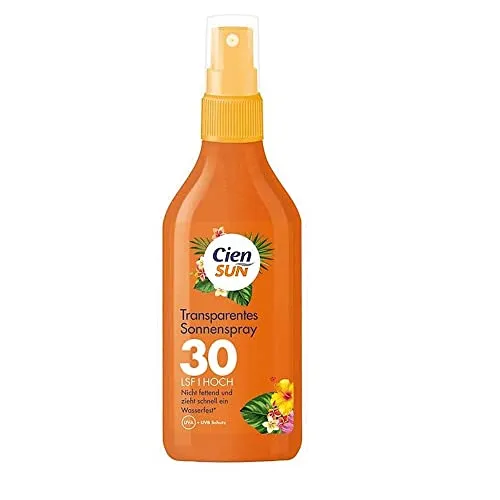 Cien Sun Sonnenschutz Transparentes Sonnenspray, LSF 30 Hoch, 250 ml