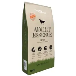 vidaXL Trockenfutter für Hunde Adult Essence Beef 15 kg - Hundefutter für alle Rassen ab 1 Jahr, reich an Präbiotika für gesunde Verdauung und glänzendes Fell. Leicht verdaulich und schmackhaft, bietet ausgewogene Nährstoffe für die Gesundheit deines Hundes.