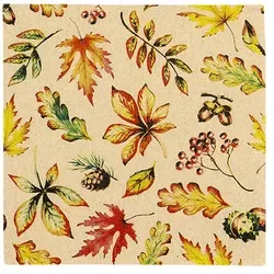 Recyclingservietten „Leaves Allover“, 33x33 cm, 2-lagig, Home Fashion®, 20 Stück