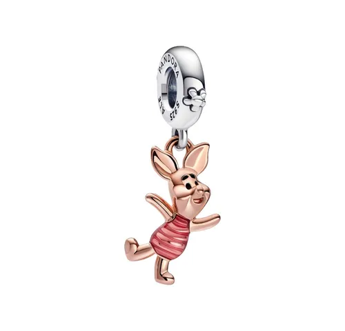 PANDORA Disney Winnie Puuh Ferkel Charm-Anhänger in pink von Pandora
