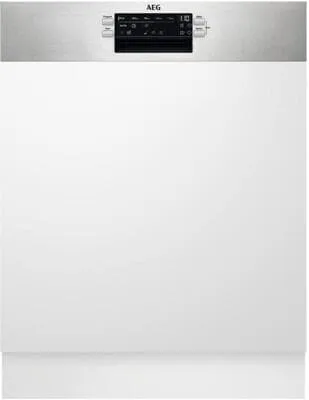 AEG FEB52620ZM Teilintegrierter Geschirrspüler - 60 cm breiter Geschirrspüler mit Platz für 13 Maßgedecke, QuickLift und AirDry für effektives Trocknen und optimalen Komfort.