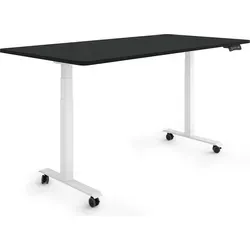 ESMART EZX-132WB Elektrischer Schreibtisch auf Rollen 160 x 80 cm - Höhenverstellbarer Schreibtisch mit praktischen Rollen, ideal für flexibles Arbeiten und Home Office, Arbeitsfläche: 160 x 80 cm.