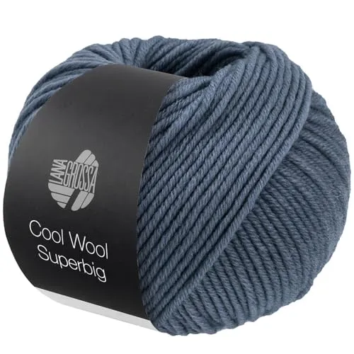 LANA GROSSA Meilenweit Superbig | Pure extrafeine Merinowolle, waschmaschinenfest und filzfrei | Handstrickgarn aus 100% Schurwolle (extrafine) | 50g Wolle zum Stricken% Häkeln | 80m Garn FB 18