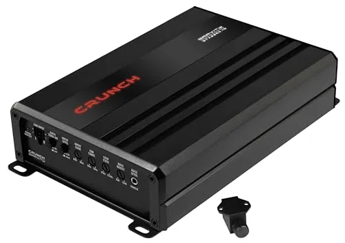 Crunch GTX 2250.1D 1-Kanal Class D Digital Mono-Verstärker - Car-HiFi-Endstufen mit kompaktem Design und beeindruckender Leistung von bis zu 1.500 Watt RMS. Inklusive Basspegel-Fernbedienung und stylischem 2-farbig beleuchtetem Logopanel.