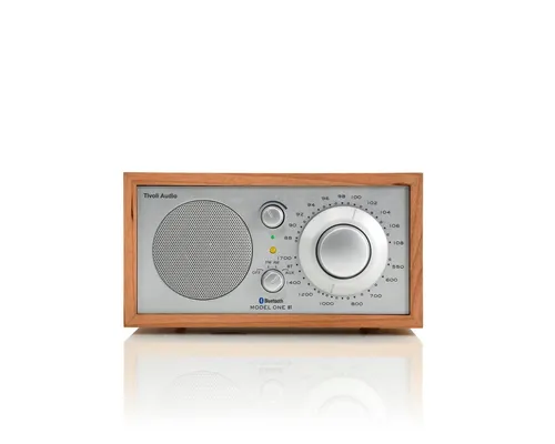 Tivoli Audio Model One BT - Bluetooth Radio in Silber Kirsche, hervorragender Klang und einfacher Empfang auch in schwierigen Bedingungen