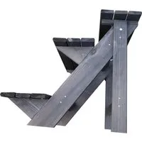 promadino Blumenständer Blummentreppe - Anthrazit - Hochwertiger Blumenständer aus Kiefernholz, frost- und witterungsbeständig. Ideal für Garten oder Balkon mit kompakten Maßen von 50x60x56 cm.