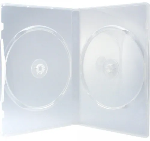 MediaRange DVD-Leerhülle für 2 Dics 14mm - Praktische DVD-Leerhülle für 2 Discs, 14mm dick, maschinenfähig und matt, ideal für die sichere Aufbewahrung und den Transport Ihrer DVDs.