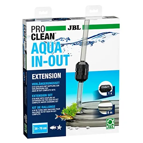 JBL Proclean Aqua In-Out Erweiterungset 8 Meter - Bodenreinigung, ideal zur Erweiterung Ihres Reinigungssets für effiziente Aquarienpflege