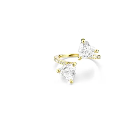 Swarovski Fingerring Mesmera Ring mit Kristall und Zirkonia in Gelbgold, Größe 60 - Eleganter Ring aus massivem Metall mit funkelndem Swarovski® Kristall und Zirkonia, ideal als Geschenk für besondere Anlässe oder zur Veredelung jedes Outfits.