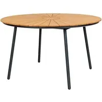 Produktbild ebuy24 Cleveland Gartentisch Ø130cm Teak Schwarz