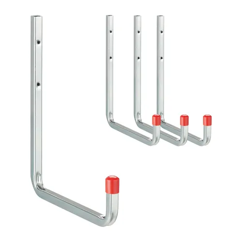 Wandhaken Schwerlast Haken Gerätehalterung Garagenhaken 40 kg U-Form 4er Set