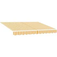 vidaXL Markisenersatzstoff Gelb und Weiß 280 x 195 cm von vidaXL