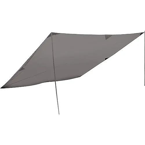 Tarp 2 Sonnensegel grau 4m x 4m - Sonnenschutz, UV-beständig und ideal für Gartenpartys oder den Strand.