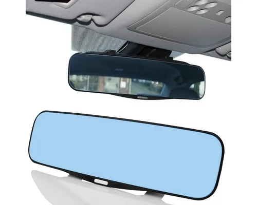 MidGard Panorama Rückspiegel - Blendfreier KFZ-Innenspiegel - Autospiegel mit erweitertem Sichtfeld für sicheres Fahren, blendfrei und klare Sicht dank blauer Tönung, einfach zu montieren und universell passend für alle Fahrzeuge.