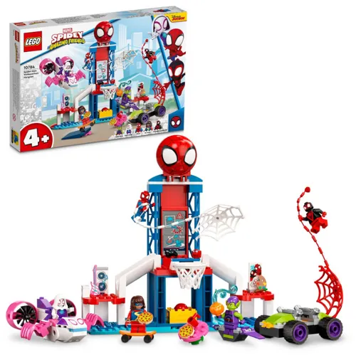LEGO Super Heroes 10784 Spider-Mans Hauptquartier - LEGO Set mit 155 Teilen, ideal für Kinder ab 4 Jahren. Erlebe spannende Abenteuer mit Ghost Spider und Green Goblin in diesem limitierten Marvel Set!