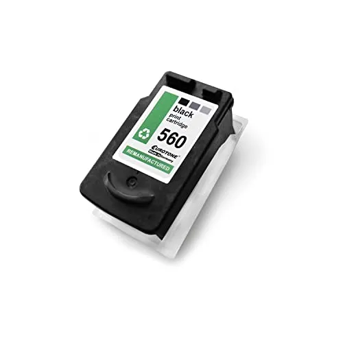 Eurotone 1x Tintenpatrone kompatibel für Canon Pixma TS 5350 a ersetzt PG560XL Black Schwarz