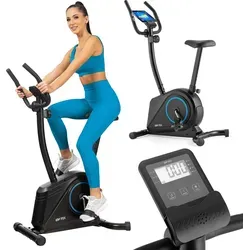 Gymtek® Magnetischer Heimtrainer XB700 - Fahrrad für Zuhause mit 8 Widerstandsstufen - Fahrradergometer für Home Gym mit 8 Widerstandsstufen, LCD Display und Platz für Smartphone. Ideal für effektives Training bis 120 kg und 170 cm Körpergröße.