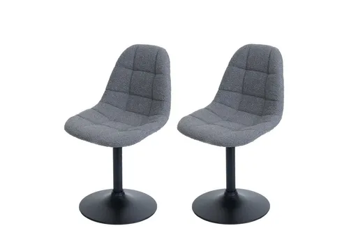 PROREGAL® Esszimmerstuhl Esszimmerstuhl drehbar, Material, Farbe (2 St), bequemer um 360° drehbarer Schalensitz