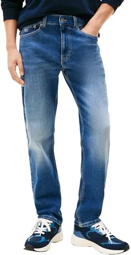Tommy Jeans Ryan Slim STR Dh0235 Herren Denim - Zeitlose Slim Fit Jeans im 5-Pocket-Style mit hohem Tragekomfort. Ideal für Büro und Alltag, dank Stretchanteil für optimale Bewegungsfreiheit.