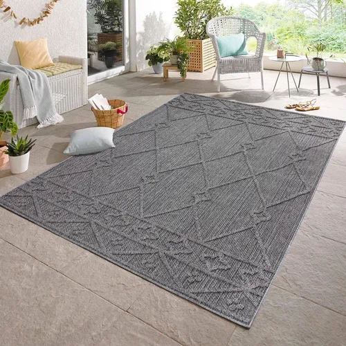 Carpetsale24 In- & Outdoor Teppich Wetterfest 160x230 cm - Teppichbeläge, waschbar, wasserfest und pflegeleicht – ideal für Balkon, Garten und Terrasse mit stilvollem Sisal-Look.