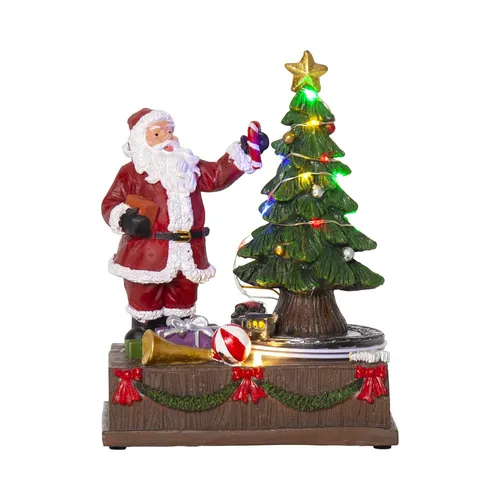 Star Trading Weihnachtsszenerie 'Kidsville' mit Weihnachtsmann und Baum - Charmante Lampe für die Weihnachtszeit, perfekt für Kinderzimmer. Mit 3D-Effekt und stimmungsvollem Licht sorgt sie für festliche Atmosphäre.