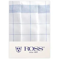 Ross 3er Pack Zwirn Halbleinen Geschirrtücher Fadenkaro blau, 50x70 cm