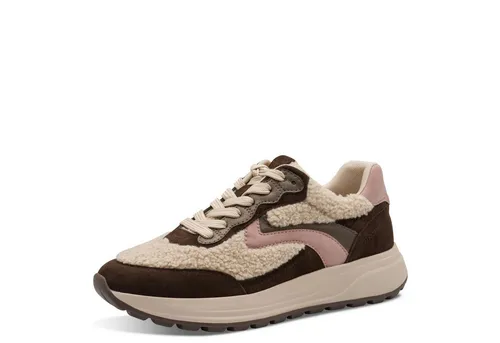 Tamaris Damen Schnürer braun 38 - Damen-Sneaker mit herausnehmbarem Fußbett für individuellen Tragekomfort und sportlich-elegantem Look. Ideal für Freizeit und Alltag – kombiniert Komfort und Individualität.