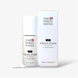 Med Beauty Swiss VIP Vitamin Power Skin Nutrition E - Extra Rich 30ml - Medizinische Körperpflege für empfindliche und trockene Haut, mit hochkonzentriertem Vitamin E für starke antioxidative Wirkung und optimalen Feuchtigkeitsschutz.