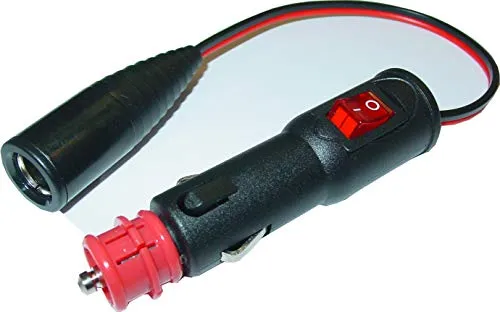 Adapterkabel 2-Fach, Zigarettenanzünder auf DIN Normsteckdose 21mm auf 12mm, D25