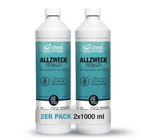 bio-chem Reiniger Konzentrat 1:40 - Der vielseitige Allzweckreiniger - Allzweckreiniger für kraftvolle Reinigung von Fett, Tinte, Blut und mehr auf allen Oberflächen. Ergiebig, umweltbewusst und ideal für Haushalt sowie Werkstatt.