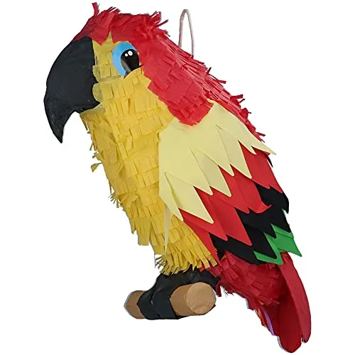 Goodtimes Pinata Papagei Rot 53cm hoch Partyspiel Zum Befüllen mit Süßigkeiten und zerschlagen Als Geschenkidee für Geburtstag Hochzeit JGA