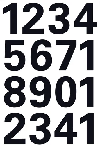 HERMA Zahlen Sticker 0-9 Folie schwarz Höhe: 25 mm 32 Sticker auf 2 Blatt