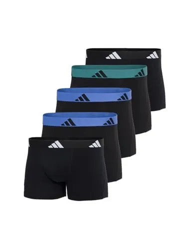 adidas Sportswear Retro Boxer 5er Pack - Atmungsaktive Active Flex Cotton - Boxer anliegend, aus weicher, dehnbarer Baumwolle für optimalen Komfort und Feuchtigkeitsmanagement. Ideal für den ganzen Tag, mit scheuerfreier Konstruktion und 4-Wege-Stretch.
