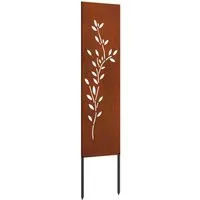 vidaXL Garten Sichtschutz-Leinwand Rostig 32 x 140 cm - Moderne Sichtschutz-Leinwand aus wetterfestem Stahl, ideal für Garten und Terrasse. Das stilvolle Design sorgt für Privatsphäre und setzt elegante Akzente im Außenbereich.