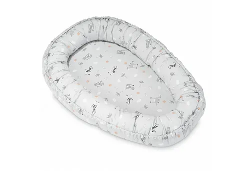 Julius Zöllner Kuschelnest NIDO Savanne grau 80 cm - Bettsets für Babys, aus 100% Jersey Baumwolle, bietet perfekten Komfort und Sicherheit für Ihr Kind.