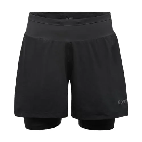 GOREWEAR R5 Damen 2in1 Shorts, Schwarz, XS