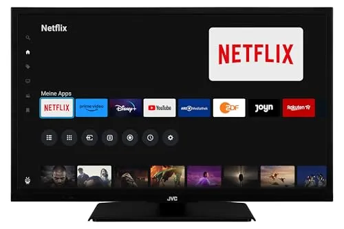 JVC Fernseher 24 Zoll Smart TV LT-24VH5455 - HD-Ready, HDR, Triple-Tuner, 6 Monate HD+ inklusive, beeindruckende Bildqualität und grenzenlose Unterhaltung mit TiVo