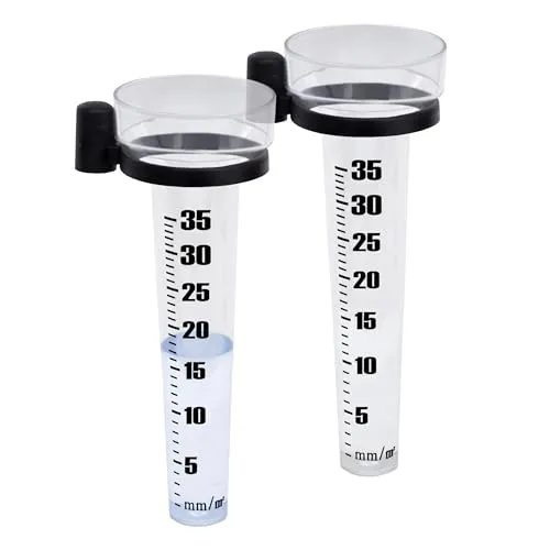 Spetebo Regenmesser 25 cm mit Skala und Halterung von Spetebo