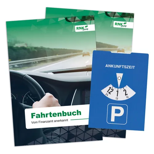 Fahrtenbücher für PKW DIN A5 mit 1 Parkscheibe im Set 2