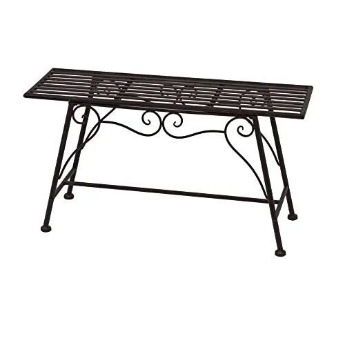 Lomadox Gartenbank Balkonbank Terrassenbank Bank in Schwarzbraun 83 cm breit