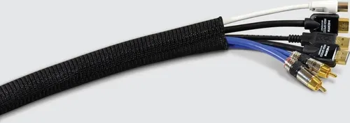 LTC PRO CABLE TUBE - 25 m Kabelschlauch in Schwarz - Kabelbinder, -klemmen & -clips - Robuster und flexibler Kabelschlauch für eine ordentliche Kabelorganisation und -schutz.