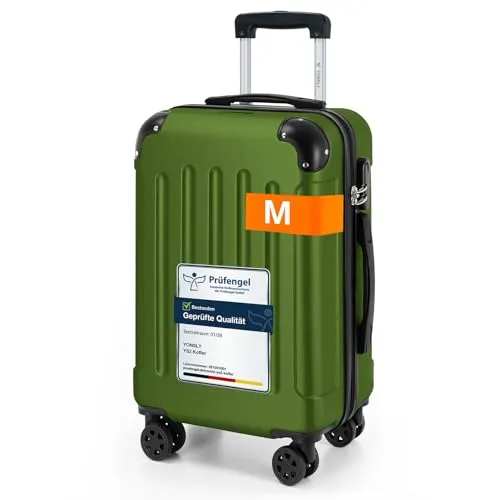 YONSLY Gepäck Suitcase Reisekoffer M (Olive)