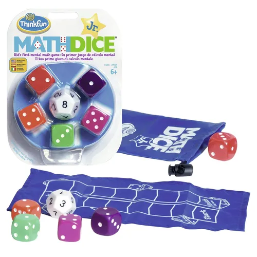 ThinkFun - Math Dice Junior, Creative STEM Game with Dice for Children from 6+ Y