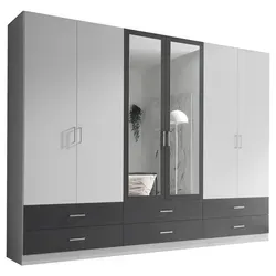 Boxxx Drehtürenschrank in Graphit und Weiß