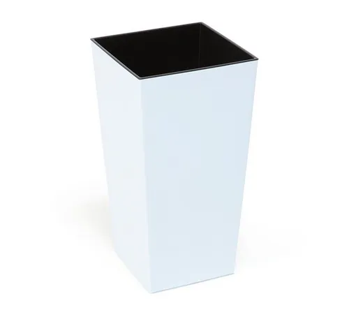 KAGM Pflanzkübel Blumenkübel Blumentopf in Hochglanz mit Pflanzeinsatz (inkl. Pflanzeinsatz)