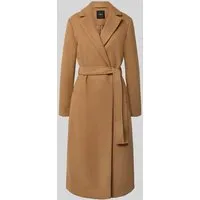 Wintermantel ZERO Damen Mantel Wolloptik mit Bindegürtel von Zero